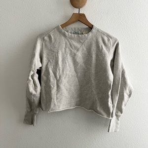 Vintage Levi's Womens Bay Meadows Double V Sweatshirt Cropped